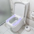 thumbnail image 4 of Yuarrent 1 almohadilla de inodoro de alta calidad, cubierta adhesiva para asiento de inodoro, cubierta sólida, cubierta de asiento extraíble, Almacenamiento y organización del hogar morado claro Yuarrent HA004851-04, 4 of 6