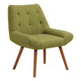 thumbnail image 1 of OSP Home Furnishings Chaise d'Appoint en Tissu Calico avec Pieds Ambre en Vert, 1 of 6