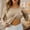 Tank Tops with Built in Bras under $5-Khaki, variant on Women's Long Sleeve Turtleneck Tank Tops with Built in Bras Modal Padded T-Shirt with Peplum Hem Slim Fit Ruched Winter Base Layer Seamless No Wire Integrated Bra Undershirt