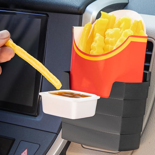 unbranded Soporte Para Papas Fritas Y Salsa Para Auto Con Clip Ventilación Duradero Y Fácil Instalación