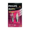 thumbnail image 3 of 2Pk - Philips 7w 120v C7 CA5 Clear E12 Candelabra Mini Bent Tip Candle Light Bulb, 3 of 3