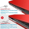 thumbnail image 4 of IBENZER Compatible with MacBook Pro 15 Inch Case 2015-2012 A1398, Hard Shell Case with Keyboard Cover & Screen Protector for Old Version Mac Pro Retina 15, Red, W-R15-RD+1, 4 of 9