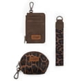 thumbnail image 7 of Wrangler Women's Western Dual Pouch Wristlet Wallet - Embroidered Boot Scroll Design with Zippered Card Holder, Leopard-Coffee, 7 of 7