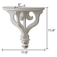 thumbnail image 4 of SOFE Victorian Semicircle Floating Shelf - Distressed White Small Wall Shelf 11.8"L for Plants & Decor, Wooden Hanging Shelves for Hallway, Bedroom, Living Room Wall Mount, 4 of 6