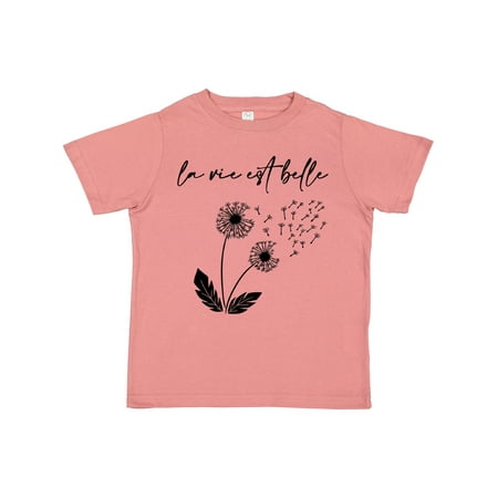 

Inktastic La Vie Est Belle with Dandelion Gift Toddler Boy or Toddler Girl T-Shirt