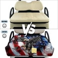 thumbnail image 5 of Uorisanigo American Flag Golf Cart Seat Covers Fits for EZGO, Club Car, Yamaha and More, Dustproof Bald Eagle Golf Cart Seat Towel Blanket with Storage Pockets, Thick Polyester Fabric, 5 of 7