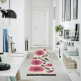 thumbnail image 4 of Yayeee Runner Rug for Bedroom 2'x6' Machine Washable Hallway Non Slip Mat, Pink Flowers, 4 of 8