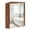 Brown, variant on Giantex 23.5" Corner Medicine Cabinet with Mirror, Wall Mounted Bathroom Cabinet for Small Spaces,White