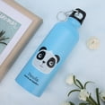 thumbnail image 4 of Taza de agua de botella deportiva de acero inoxidable con patrón de animales de dibujos animados lindo para uso al aire libre de niños azul, 4 of 5