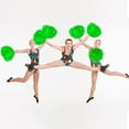 thumbnail image 3 of 15Pcs Cheerleader Pom Poms Sports Dance Cheer Pompoms with Handles for Sports Rooters Spirit Cheering Ball Dance Fancy Dress Night Party(Green), 3 of 6