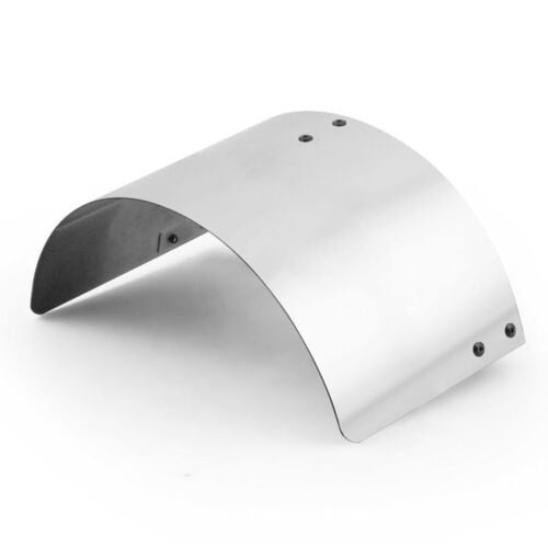 Universal Air Intake Filter Heat Shield Cover 2.5"-3.5" Stainless Steel Silver