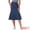 Medium Blue, variant on DARING DIVA Women's High Waisted A-Line Flared Midi Casual Denim Skirt M Medium Blue