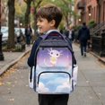 thumbnail image 6 of Xixirimido Axolotl Clouds Galaxy Print Kids Backpack for Girls Preschool Elementary Students Bookbag 17inch Large School Bag Multi-pocket Lightweight Backpacks, 6 of 8