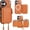 Brown for MagSafe, variant on for  Crossbody Wallet Case Compatible with iPhone 17, RFID Blocking Protective Purse Case with Card Slots Holder Kickstand Wrist Strap Lanyard Zipper 6.3 Inch 5G (Black)
