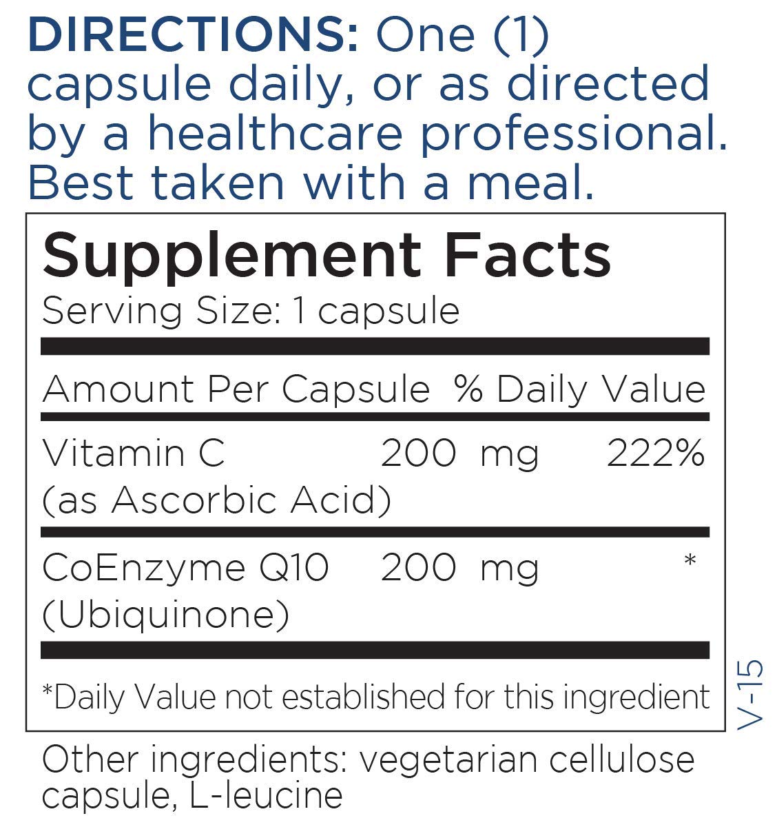 Metabolic Maintenance CoQ10 - Delivers 200 mg CoQ10 with Vitamin C - Supports Cellular Energy Production, Antioxidant Activity & Heart Wellness - 60 Servings - 60 Vegetarian Capsules