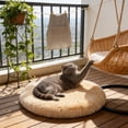 thumbnail image 4 of Plush Cat Dog Cushion, Round Pet Warm Mat, Soft and Comfortable Sleeping Cushion for Living Room, 20in, 4 of 6