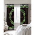 thumbnail image 3 of Spring Eucalyptus Leaves Blackout Curtains 96 Inches Long, Farmhouse Botanical Brown Wood Thermal Insulated Black Out Curtains, Darkening Window Curtain for Bedroom Living Room 52"x96" 2 Panels, 3 of 9