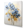 thumbnail image 2 of Designart "Blue-Gold Violet Minimalist Art I" Violets Canvas Prints, 2 of 7