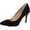 Black, variant on INC Womens Black Padded Comfort Zitah Pointed Toe Stiletto Slip On Leather Pumps Shoes 10 M