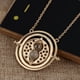 thumbnail image 3 of Colección de la Escuela de Magia Joyería Pulsera combinada con alas de cuentas doradas Collar de aleación con forma de reloj de arena, 3 of 6