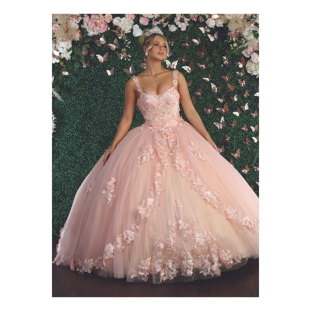 Robe de Bal Florale de Quinceañera