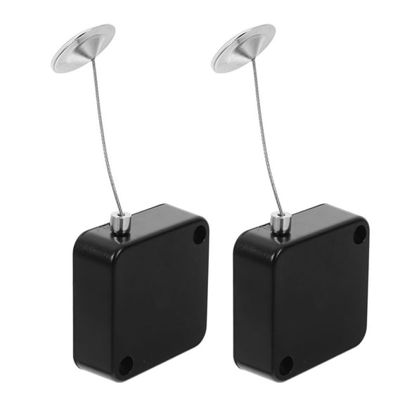 Hemoton 2pcs Retractable Key Tether Lock With Steel Wire For Anti-Theft And Loss Prevention Key Security Tablet Showroom