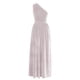 thumbnail image 5 of Moda mujer elegante Sexy un hombro vestido Color sólido vestido largo falda vestido Pompotops qwe13959, 5 of 5