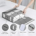 thumbnail image 6 of CyanCloud 2 Bed Sheet Organizers, Organizer Beddings 2 Pack (Queen & King Size), Under Bed Storage with Window Handle, Closet Organizer Storage for Bedding Blanket Duvet Covers, 6 of 12