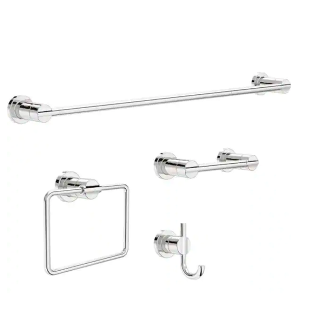 Delta NIC64PC Nicoli 4 Piece Bath Accessory Set Polished Chrome Finish