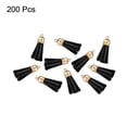 thumbnail image 3 of Uxcell 200 Pack Leather Tassel Keychain Charm Bulk with Cap for DIY, Black, 3 of 6