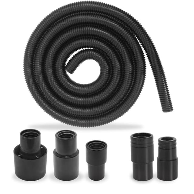 Kit de Manguera Peachtree Negro 10 Pies con 5 Accesorios para Herramientas Eléctricas y Aspiradoras