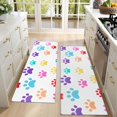 thumbnail image 4 of Kitchen Rugs Sets Of 2,Colorful Dog Paw Footprint Anti Fatigue Kitchen Mat Rugs Non Slip Washable,Decorative Kitchen Floor Mats for Kitchen,Sink,Laundry,17"X47", 4 of 5