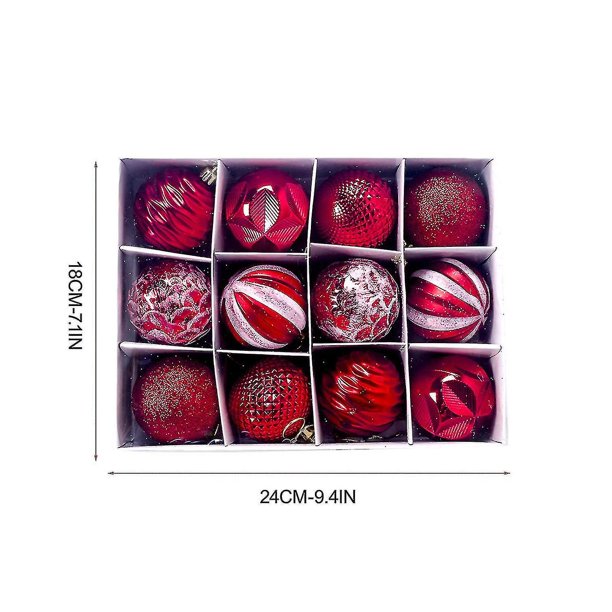 12 adornos navideños de 6 cm para colgar en la pared, adornos para fiestas en el hogar