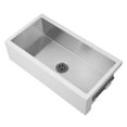 thumbnail image 4 of Ancona Encastrée 36 Pouces Bol Simple Style Ferme Tablier avant Évier de Cuisine en Blanc et Acier Inoxydable, 4 of 8