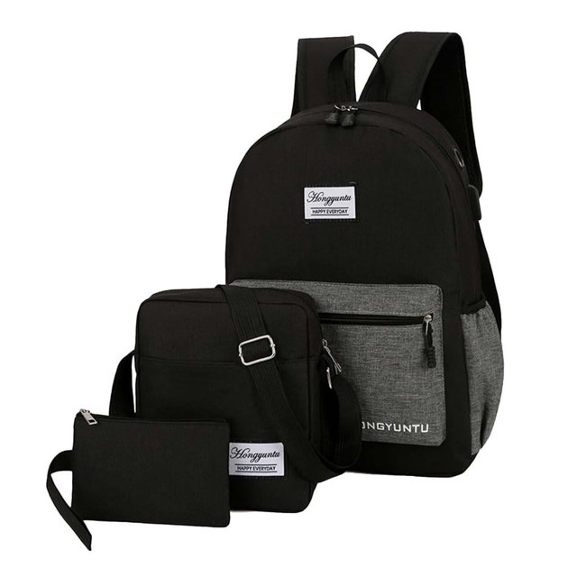 Mens And Womens Backpack Color Matching Three Piece Computer Business Bag Shoulder Casual Matching Bag,Gift