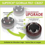 Slipstick GorillaFelt CB257-16, 1 Inch Round Chair Foot Tap-in Felt, High Grade Chair Glide and Floor Protection, CB257-16, Set of 16 Pad