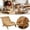 Khaki, variant on 2 in 1 Cat Recliner with Sisal Scratching Board Wooden Cat Lounge & Scratcher Combo Durable Cat Furniture for Scratching Lounging & Nail Care for Indoor Cats Kittens Home Decor