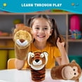 thumbnail image 2 of Get Ready Kids BigMouth Zoo Animal Hand Puppet Set - Set of 4, Large 12 Inch, for Toddlers Ages 1+, Includes Lion, Tiger, Elephant and Monkey, Soft Plush for Kids, 2 of 6