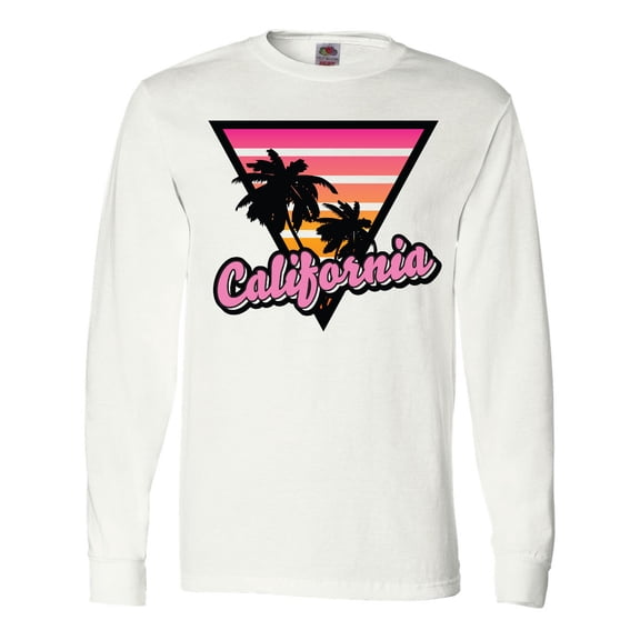 Inktastic California with Triangle and Palm Trees Long Sleeve T-Shirt