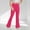 Hot Pink, variant on Delliss Girl's Front Cross Flare Leggings Pants Stretchy Yoga High Waisted Sports Comfy Pants With Pockets 5-15 Years