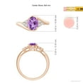thumbnail image 4 of ANGARA Natural Oval 1.15 ct Amethyst Bypass Ring with Trio Diamond Accents in 14K Rose Gold for Women (Size-8x6mm) | February Birthstone, Anniversary, Jewelry Gift for Women | Natural Amethyst Ring, 4 of 9