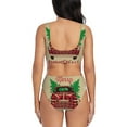 thumbnail image 3 of Rocae Christmas Vintage Red Truck for Bikini Set for Women Two Piece Sexy High Swimsuits Split Crossover Bikini, 3 of 9