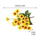 thumbnail image 3 of Decoración de pared artificial de girasol - Arreglo floral artificial y realista, guirnalda floral amarilla brillante, decoración colgante fácil de mantener, 1 set de simulación, 3 of 9