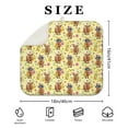 thumbnail image 4 of Yellow Highland Cow Flower Hat Pattern Dish Drying Mat for Kitchen 1 Pack, Ultra Absorbent Microfiber Dishes Drainer Mats,16"x18", 4 of 6