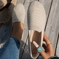 thumbnail image 4 of Mesh Flats for Women Breathable Slip on Sneakers Round Toe Arch Support Sneaker Casual Comfortable Walking Shoes for Work Travel Foldable Washable Beige 36, 4 of 8