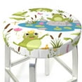 thumbnail image 3 of Gukieu Cartoon Frogs Print Round Chair Cover, Dust-proof and Non-slip Bar Chair Protective Cover, Suitable for Bars, Restaurants, Offices-13 inch, 3 of 7