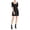 Black, variant on Aqua Womens Zip Front Square Neck Party Dress Black M