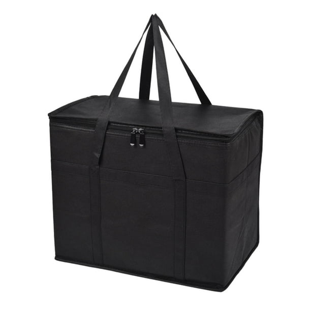 Bolsas aislantes Sunnimix para llevar reutilizables Papel de aluminio térmico Portador de alimentos Bolsa aislada para entrega de alimentos para picnic Negro inferior