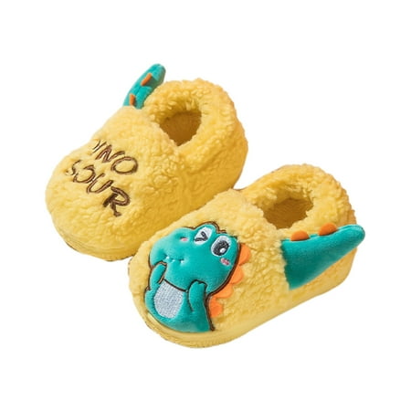 

Dasbsug 1Pair Kids Slippers Cute Winter Slippers Warm Fluffy Plush Anti-Slip House Shoes