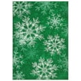 thumbnail image 3 of GlowSol 8'x10' Christmas Area Rugs for Living Room Bedroom Washable Rug Xmas Snowflakes Rug Indoor Stain-Resistant Floor Carpet, Green, 3 of 7